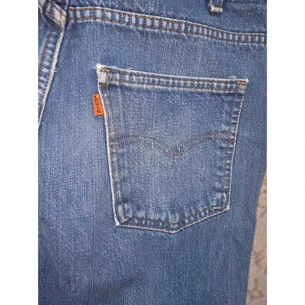 Vintage Levis Orange Tab Straight Leg Jeans Blue Medium Wash Denim 30 Waist